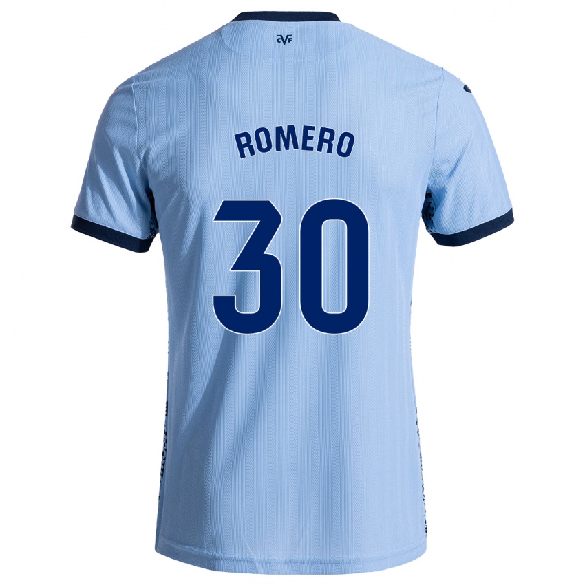 Bambino Maglia Lucía Romero #30 Azzurro Cielo Kit Gara Away 2024/25 Maglietta