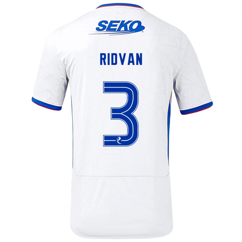 Bambino Maglia Rıdvan Yılmaz #3 Bianco Blu Kit Gara Away 2024/25 Maglietta