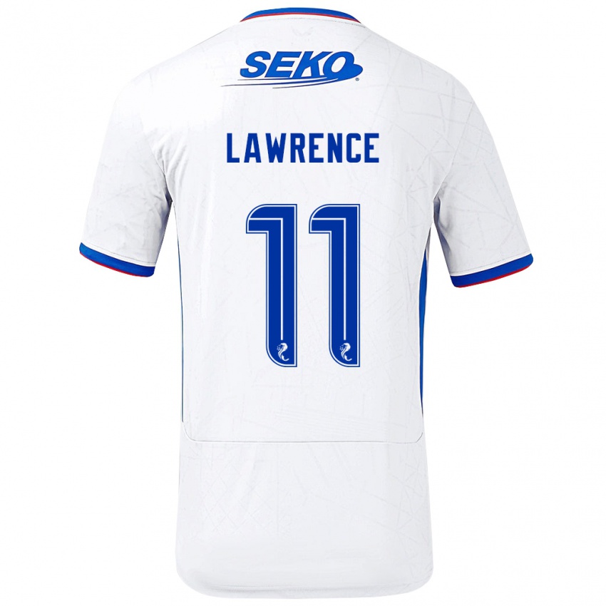 Bambino Maglia Tom Lawrence #11 Bianco Blu Kit Gara Away 2024/25 Maglietta