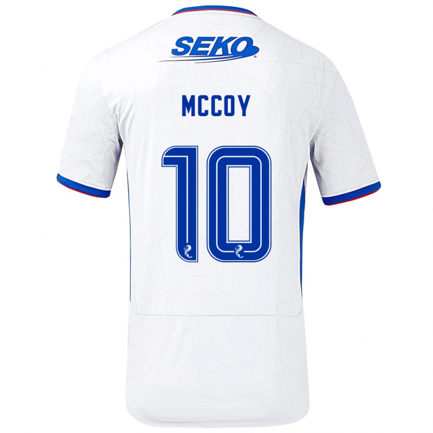 Bambino Maglia Kayla Mccoy #10 Bianco Blu Kit Gara Away 2024/25 Maglietta