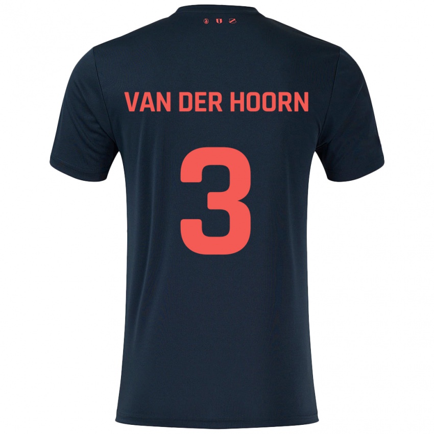 Bambino Maglia Mike Van Der Hoorn #3 Nero Rosso Kit Gara Away 2024/25 Maglietta