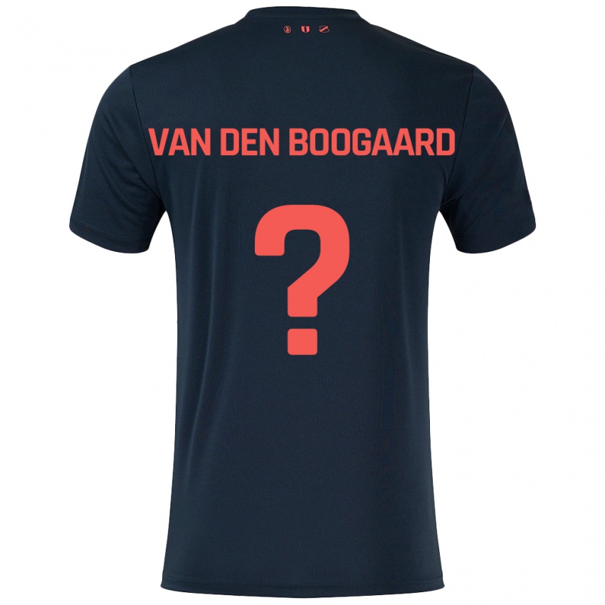 Bambino Maglia Brian Van Den Boogaard #0 Nero Rosso Kit Gara Away 2024/25 Maglietta