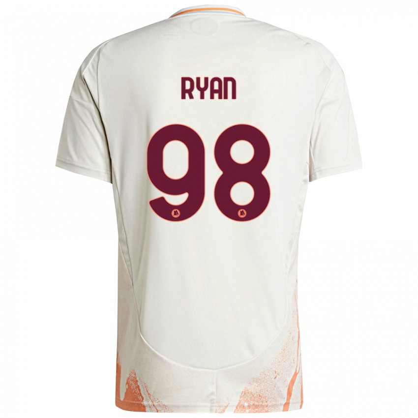 Bambino Maglia Mathew Ryan #98 Crema Bianco Arancione Kit Gara Away 2024/25 Maglietta