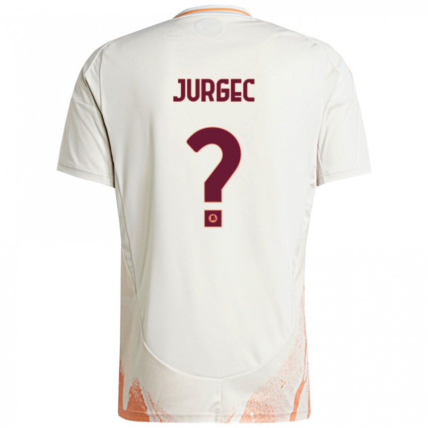 Bambino Maglia Jan Jurgec #0 Crema Bianco Arancione Kit Gara Away 2024/25 Maglietta