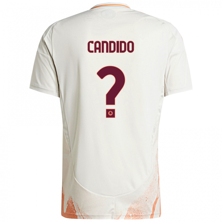 Bambino Maglia Gabriele Candido #0 Crema Bianco Arancione Kit Gara Away 2024/25 Maglietta