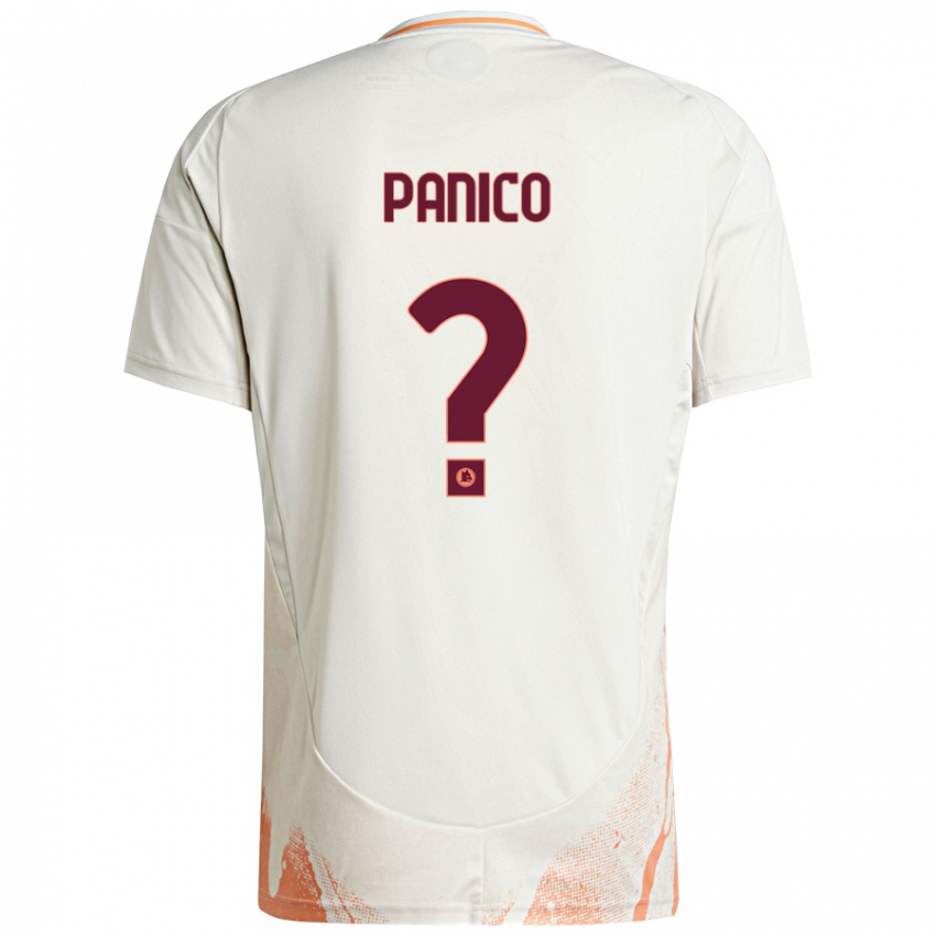 Bambino Maglia Francesco Panico #0 Crema Bianco Arancione Kit Gara Away 2024/25 Maglietta