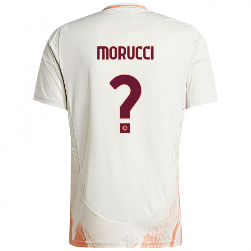 Bambino Maglia Edoardo Morucci #0 Crema Bianco Arancione Kit Gara Away 2024/25 Maglietta