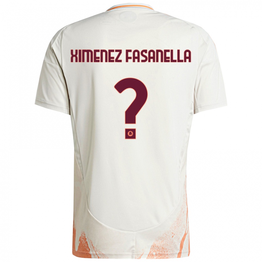 Bambino Maglia Rafael Ximenez Fasanella #0 Crema Bianco Arancione Kit Gara Away 2024/25 Maglietta