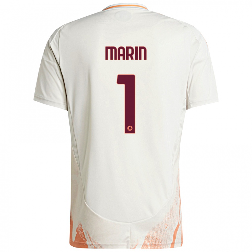 Bambino Maglia Renato Marin #1 Crema Bianco Arancione Kit Gara Away 2024/25 Maglietta