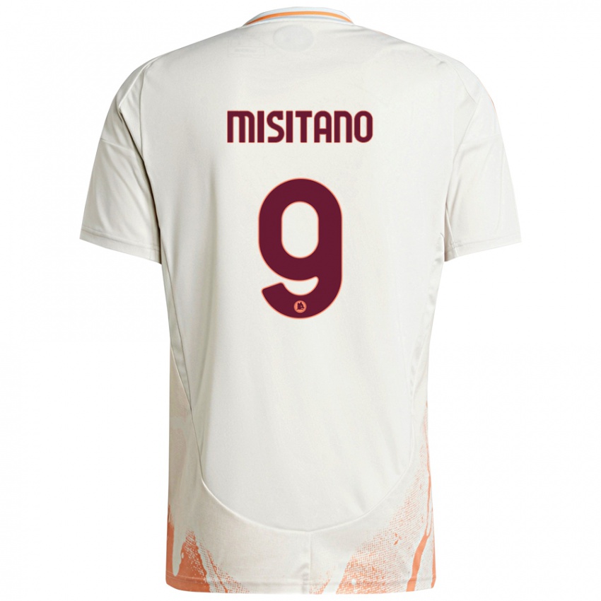 Bambino Maglia Giulio Misitano #9 Crema Bianco Arancione Kit Gara Away 2024/25 Maglietta