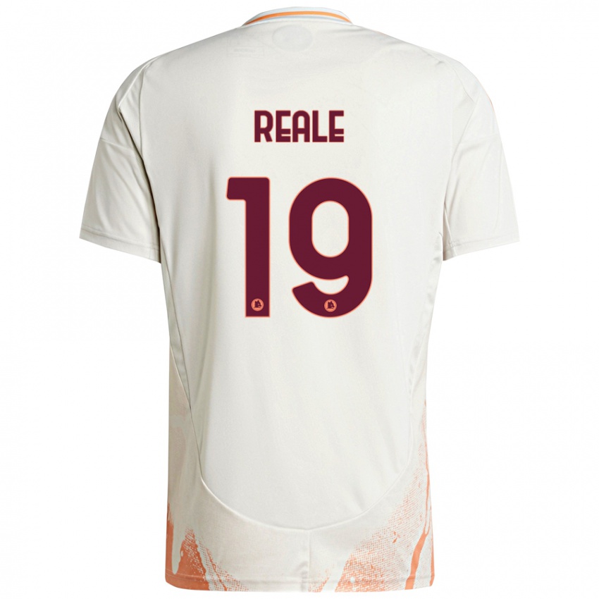 Bambino Maglia Filippo Reale #19 Crema Bianco Arancione Kit Gara Away 2024/25 Maglietta