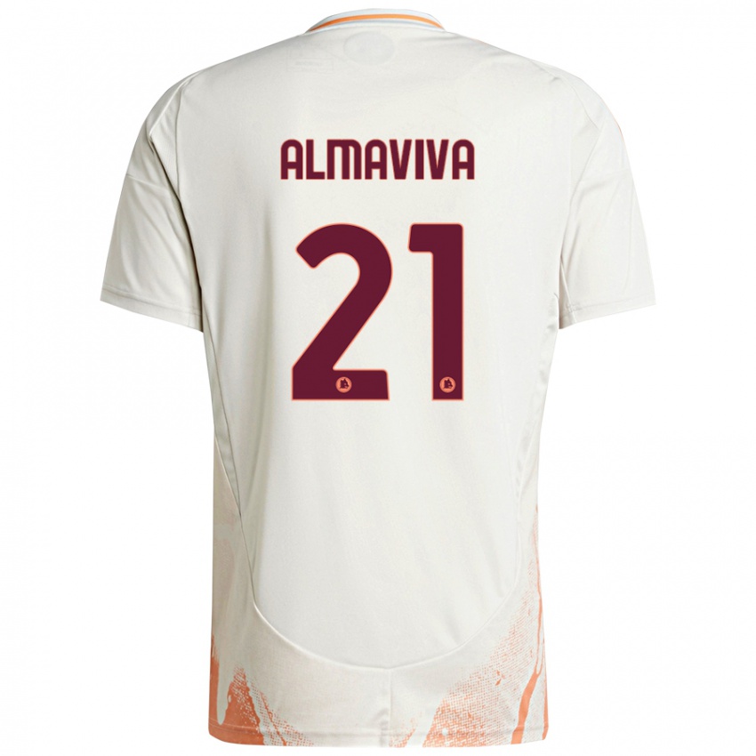 Bambino Maglia Mattia Almaviva #21 Crema Bianco Arancione Kit Gara Away 2024/25 Maglietta