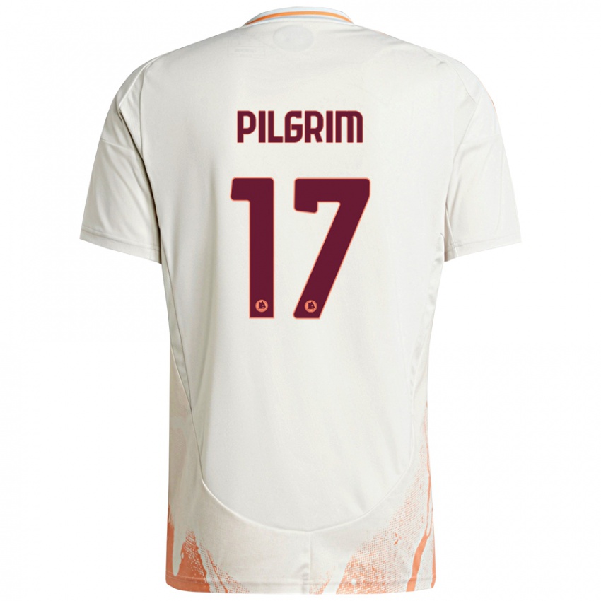 Bambino Maglia Alayah Pilgrim #17 Crema Bianco Arancione Kit Gara Away 2024/25 Maglietta