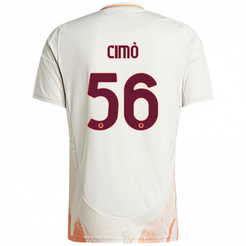 Bambino Maglia Giada Cimò #56 Crema Bianco Arancione Kit Gara Away 2024/25 Maglietta