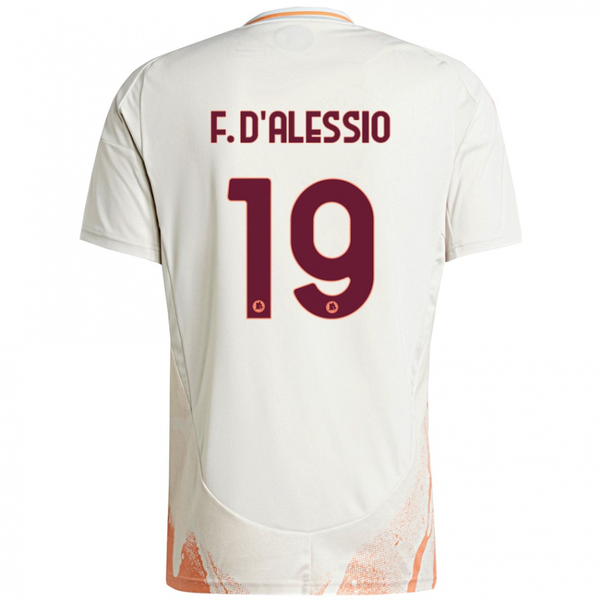 Bambino Maglia Francesco D'alessio #19 Crema Bianco Arancione Kit Gara Away 2024/25 Maglietta