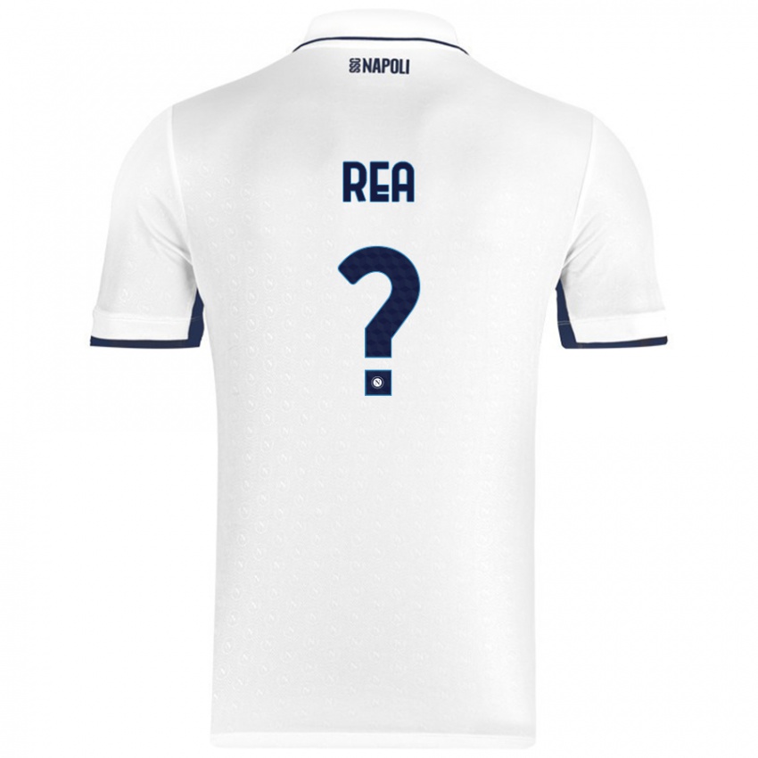 Bambino Maglia Roberto Rea #0 Bianco Blu Reale Kit Gara Away 2024/25 Maglietta