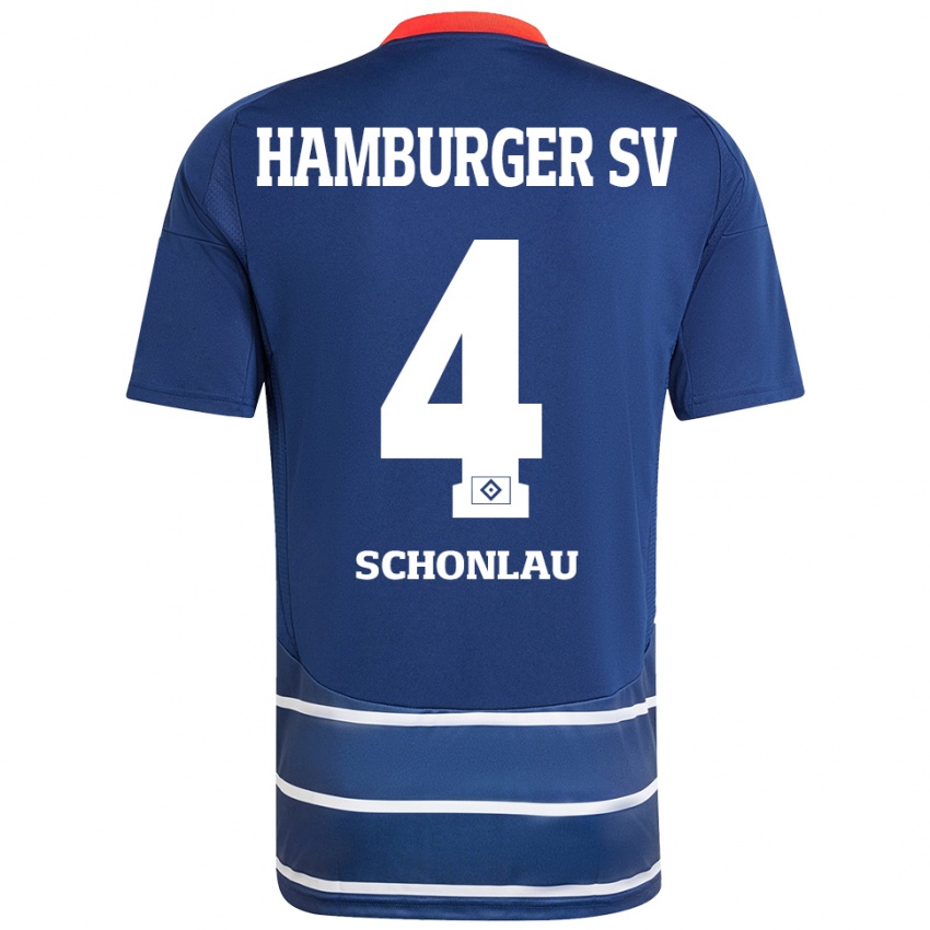 Bambino Maglia Sebastian Schonlau #4 Blu Scuro Kit Gara Away 2024/25 Maglietta