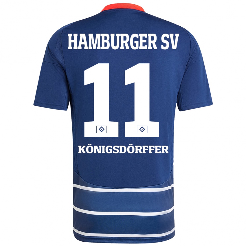 Bambino Maglia Ransford Königsdörffer #11 Blu Scuro Kit Gara Away 2024/25 Maglietta