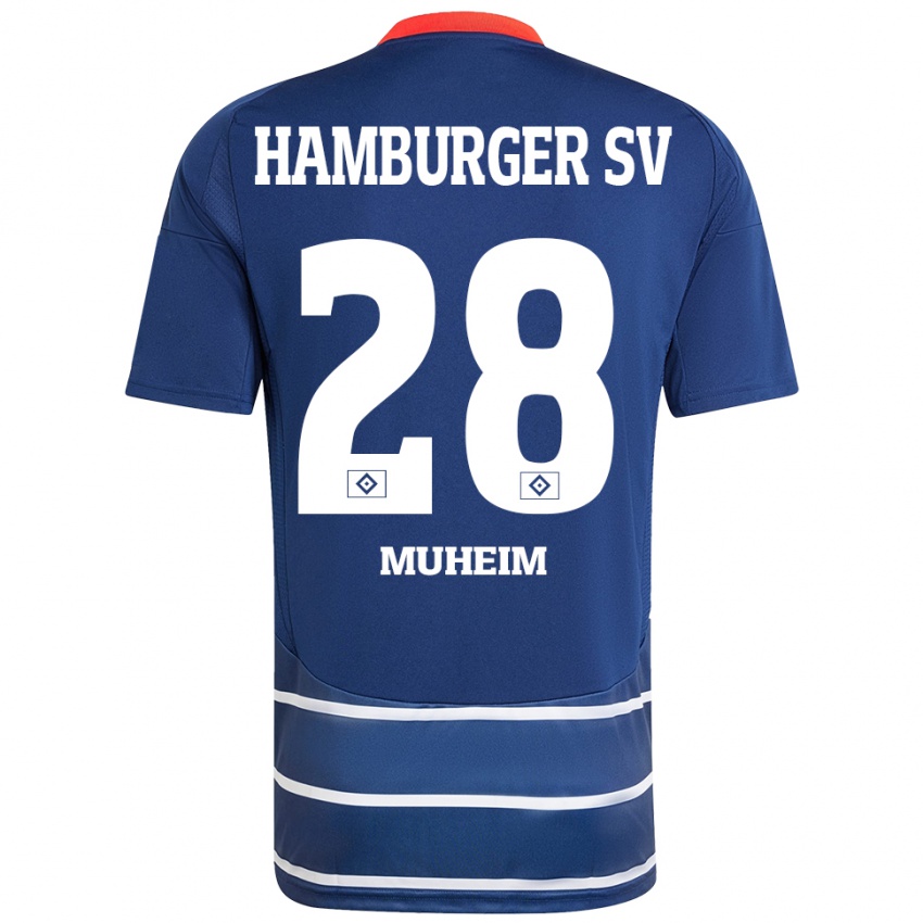 Bambino Maglia Miro Muheim #28 Blu Scuro Kit Gara Away 2024/25 Maglietta