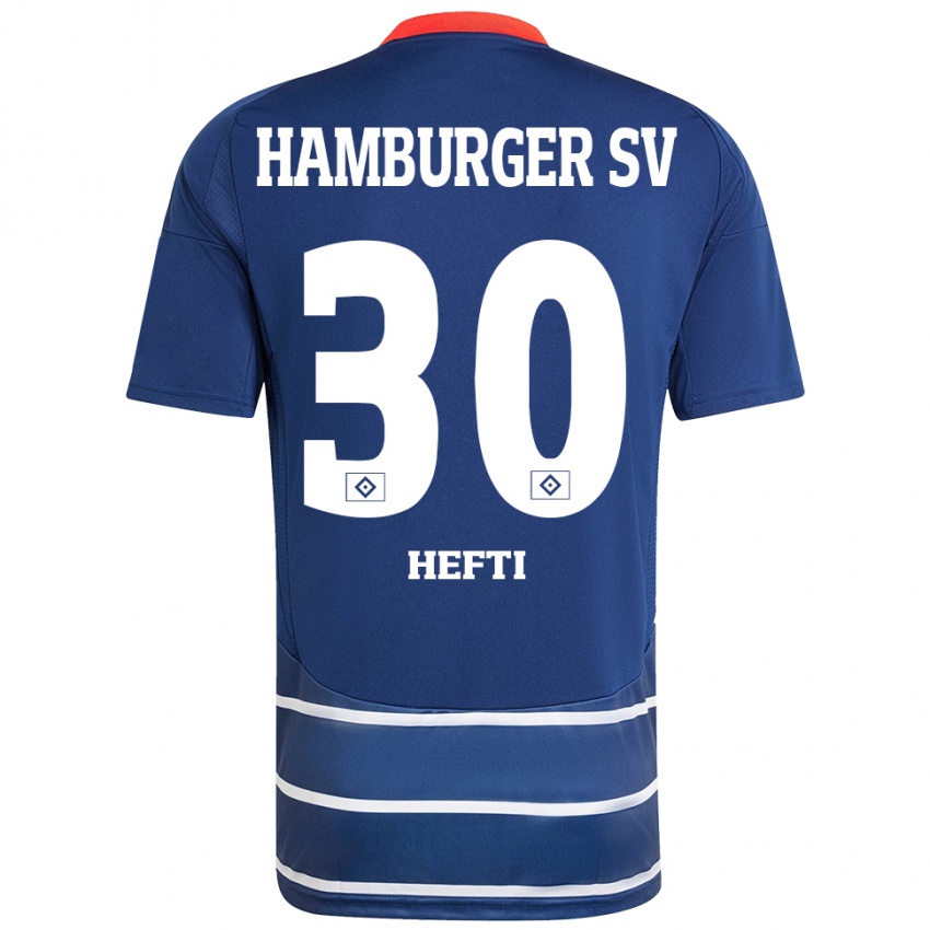 Bambino Maglia Silvan Hefti #30 Blu Scuro Kit Gara Away 2024/25 Maglietta