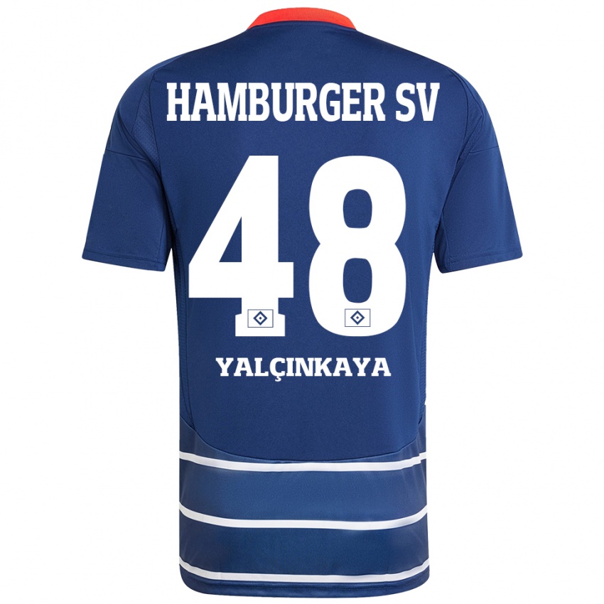 Bambino Maglia Bilal Yalcinkaya #48 Blu Scuro Kit Gara Away 2024/25 Maglietta