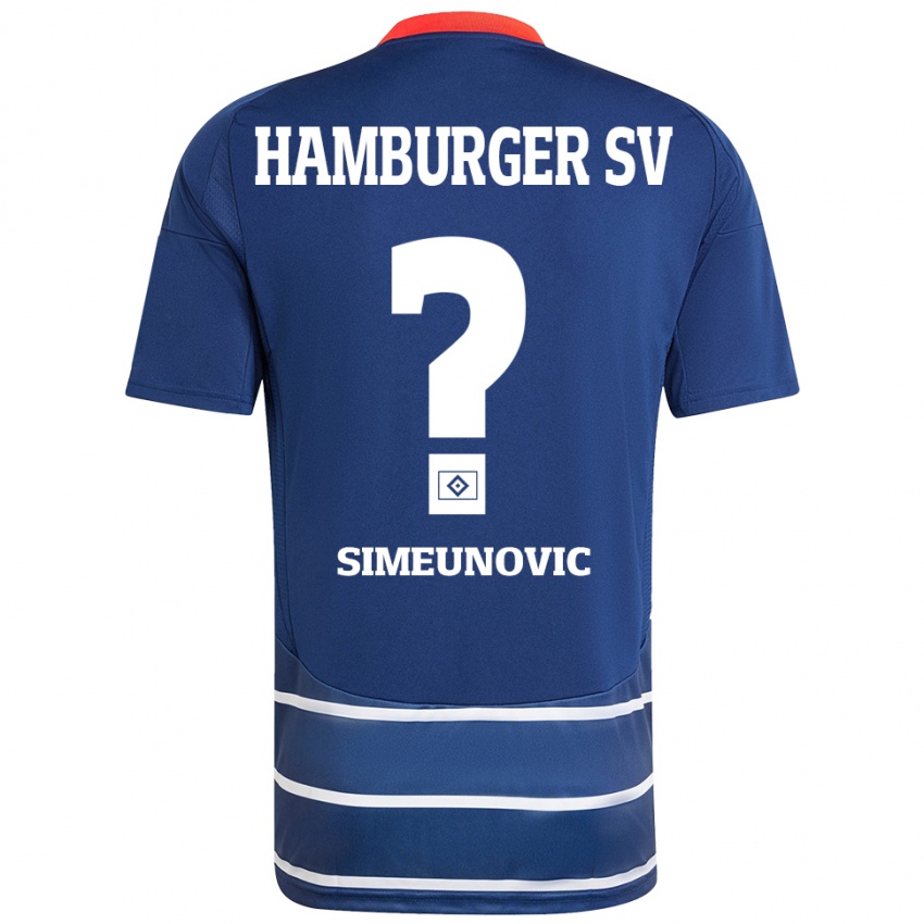 Bambino Maglia Denis Simeunovic #0 Blu Scuro Kit Gara Away 2024/25 Maglietta