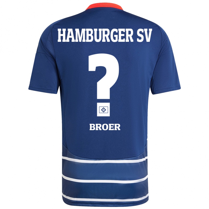 Bambino Maglia Yannick Tim Bröer #0 Blu Scuro Kit Gara Away 2024/25 Maglietta