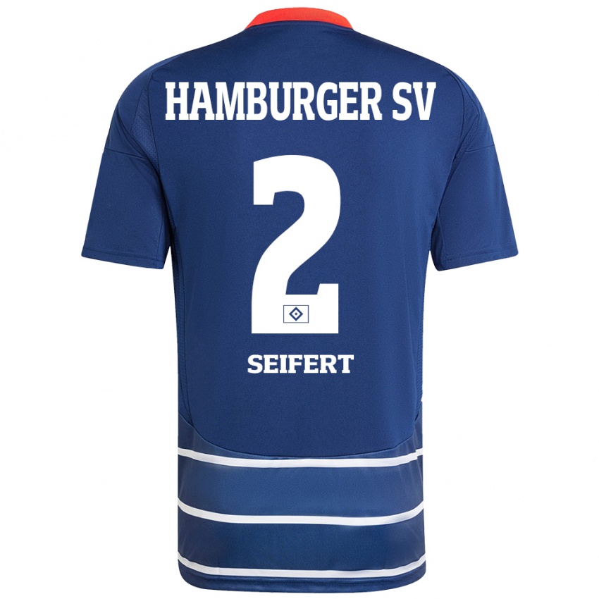 Bambino Maglia Luis Seifert #2 Blu Scuro Kit Gara Away 2024/25 Maglietta