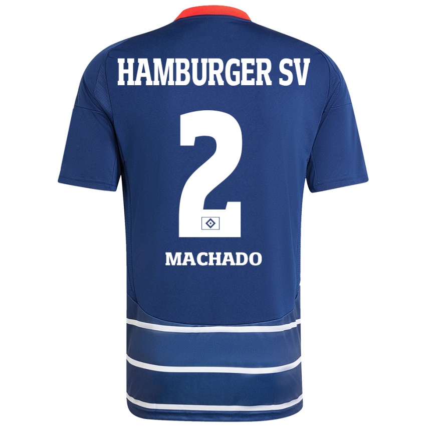 Bambino Maglia Kilian Hölscher Machado #2 Blu Scuro Kit Gara Away 2024/25 Maglietta