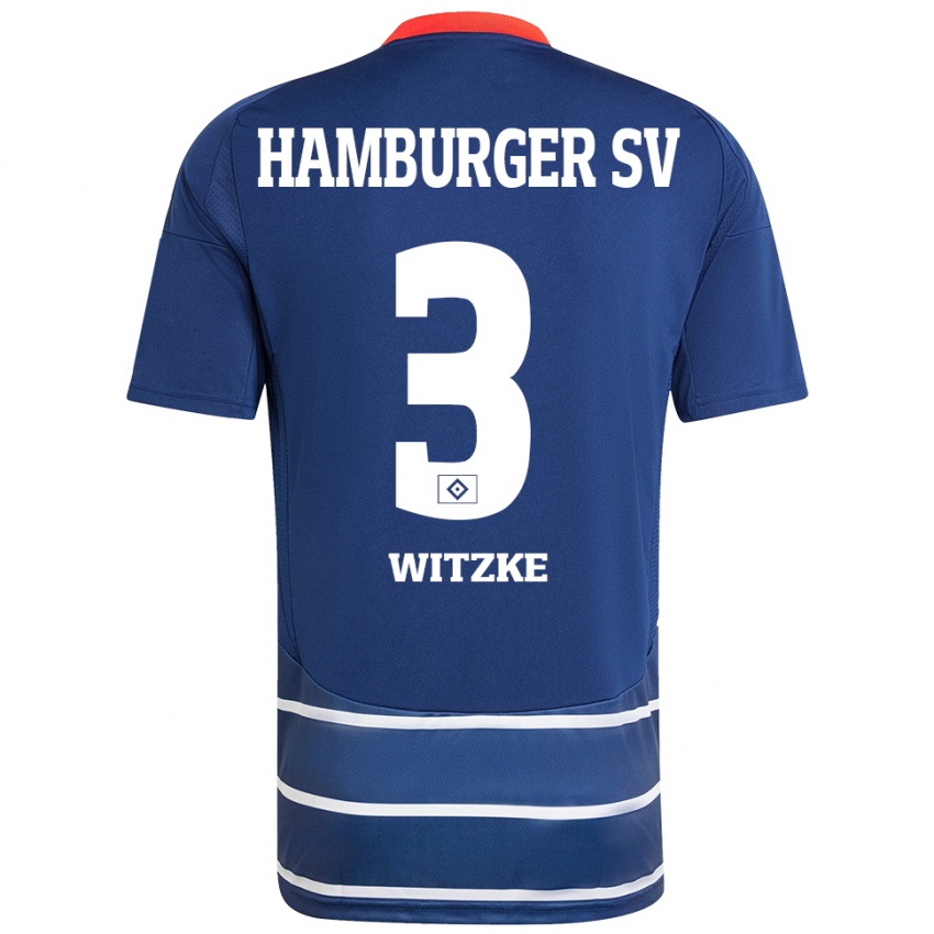 Bambino Maglia Oliver Witzke #3 Blu Scuro Kit Gara Away 2024/25 Maglietta