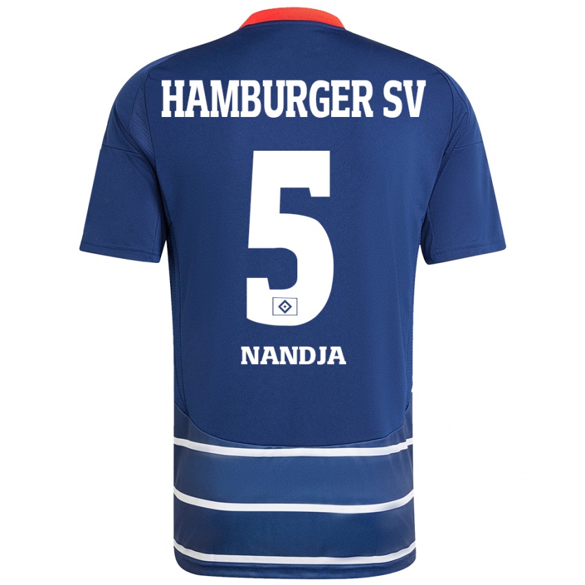 Bambino Maglia Shafiq Nandja #5 Blu Scuro Kit Gara Away 2024/25 Maglietta