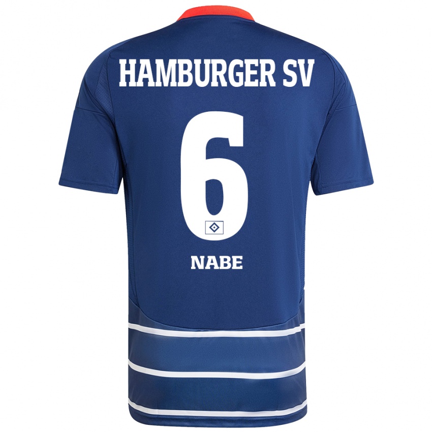 Bambino Maglia Jamal Nabe #6 Blu Scuro Kit Gara Away 2024/25 Maglietta