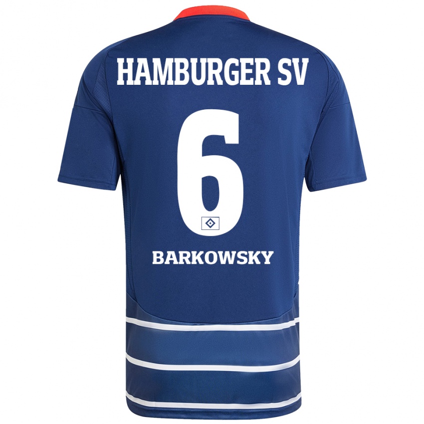 Bambino Maglia Finn Barkowsky #6 Blu Scuro Kit Gara Away 2024/25 Maglietta