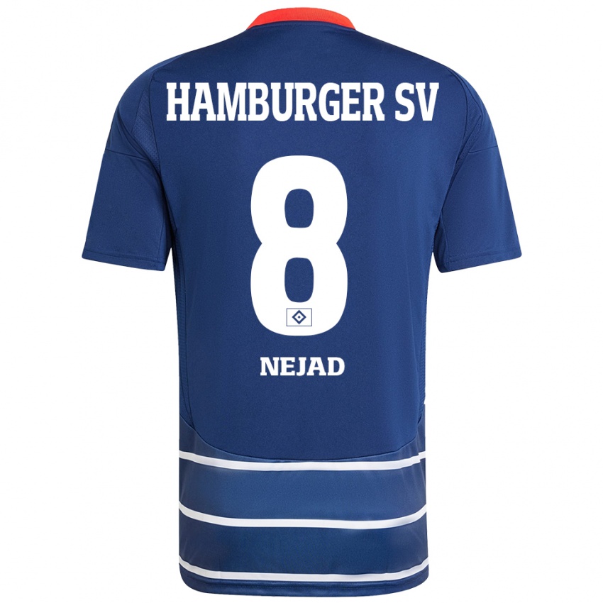 Bambino Maglia Milad Nejad #8 Blu Scuro Kit Gara Away 2024/25 Maglietta