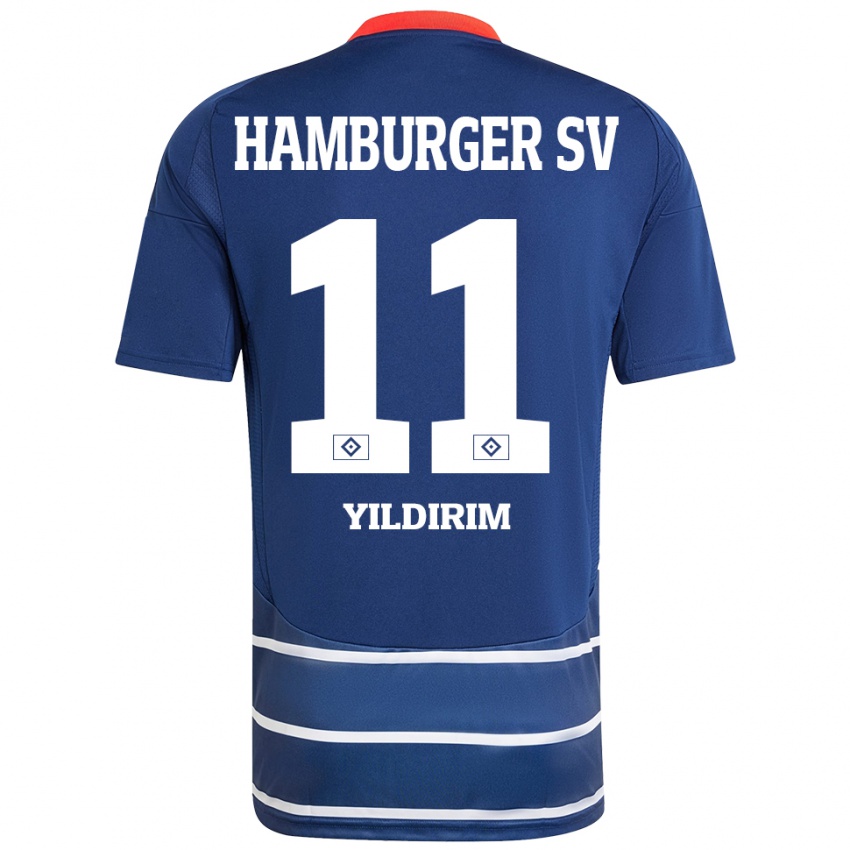 Bambino Maglia Mehmet Yildirim #11 Blu Scuro Kit Gara Away 2024/25 Maglietta