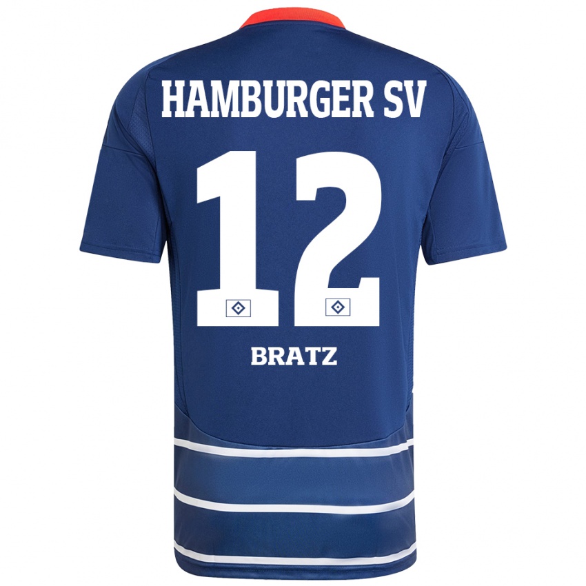 Bambino Maglia Julian Brätz #12 Blu Scuro Kit Gara Away 2024/25 Maglietta