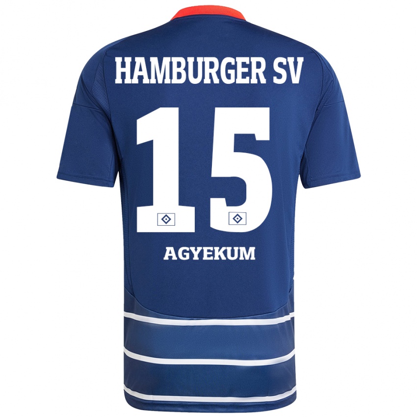 Bambino Maglia Joel Agyekum #15 Blu Scuro Kit Gara Away 2024/25 Maglietta