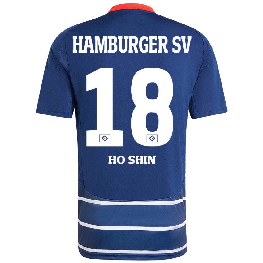 Bambino Maglia Jae Ho Shin #18 Blu Scuro Kit Gara Away 2024/25 Maglietta