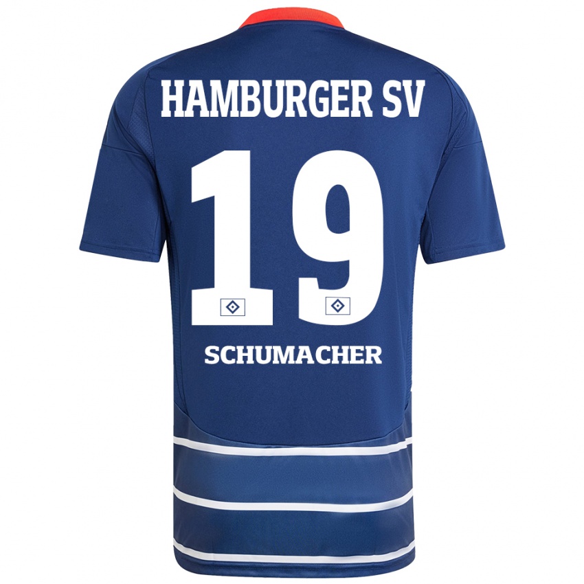 Bambino Maglia Lukas Schumacher #19 Blu Scuro Kit Gara Away 2024/25 Maglietta