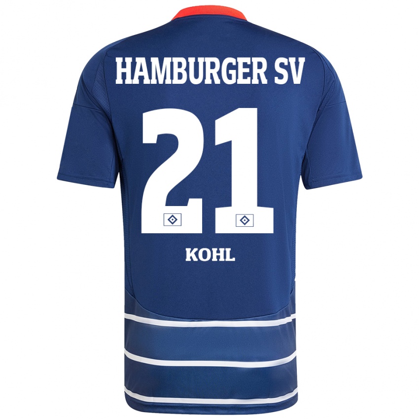 Bambino Maglia Ohene Köhl #21 Blu Scuro Kit Gara Away 2024/25 Maglietta