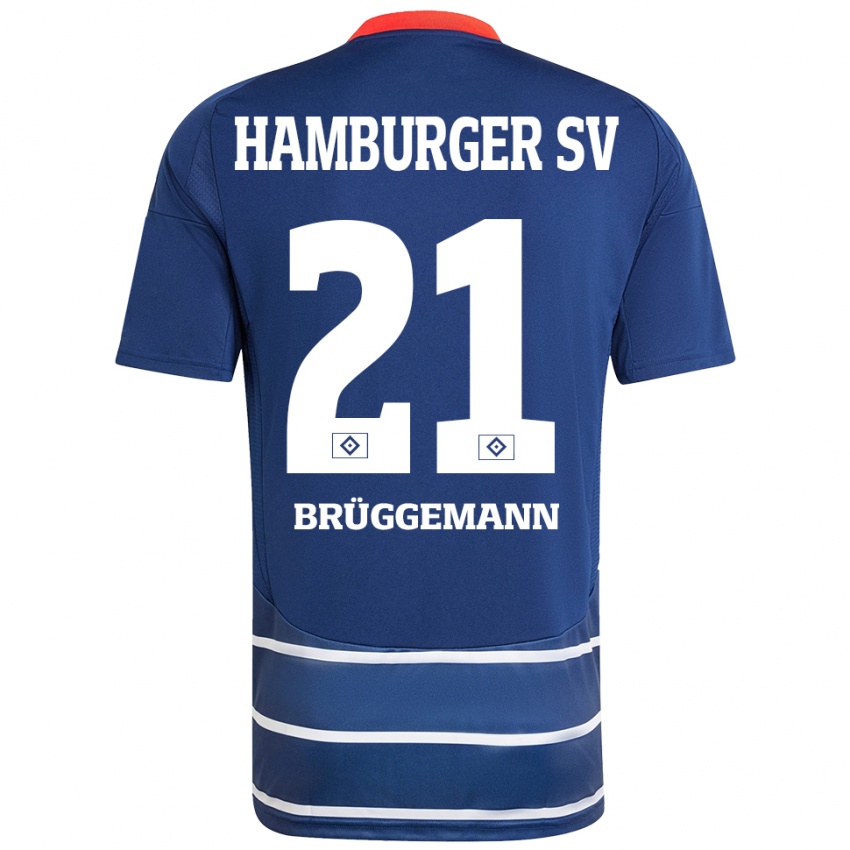 Bambino Maglia William Brüggemann #21 Blu Scuro Kit Gara Away 2024/25 Maglietta