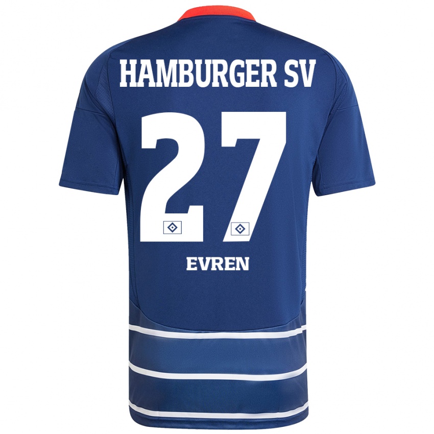 Bambino Maglia Batuhan Evren #27 Blu Scuro Kit Gara Away 2024/25 Maglietta