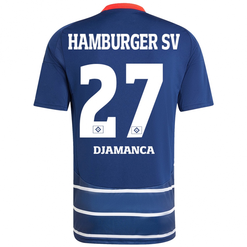 Bambino Maglia Ismaila Djamanca #27 Blu Scuro Kit Gara Away 2024/25 Maglietta