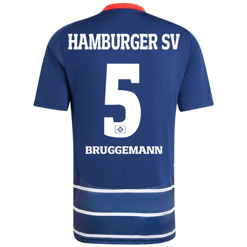 Bambino Maglia Nina Brüggemann #5 Blu Scuro Kit Gara Away 2024/25 Maglietta