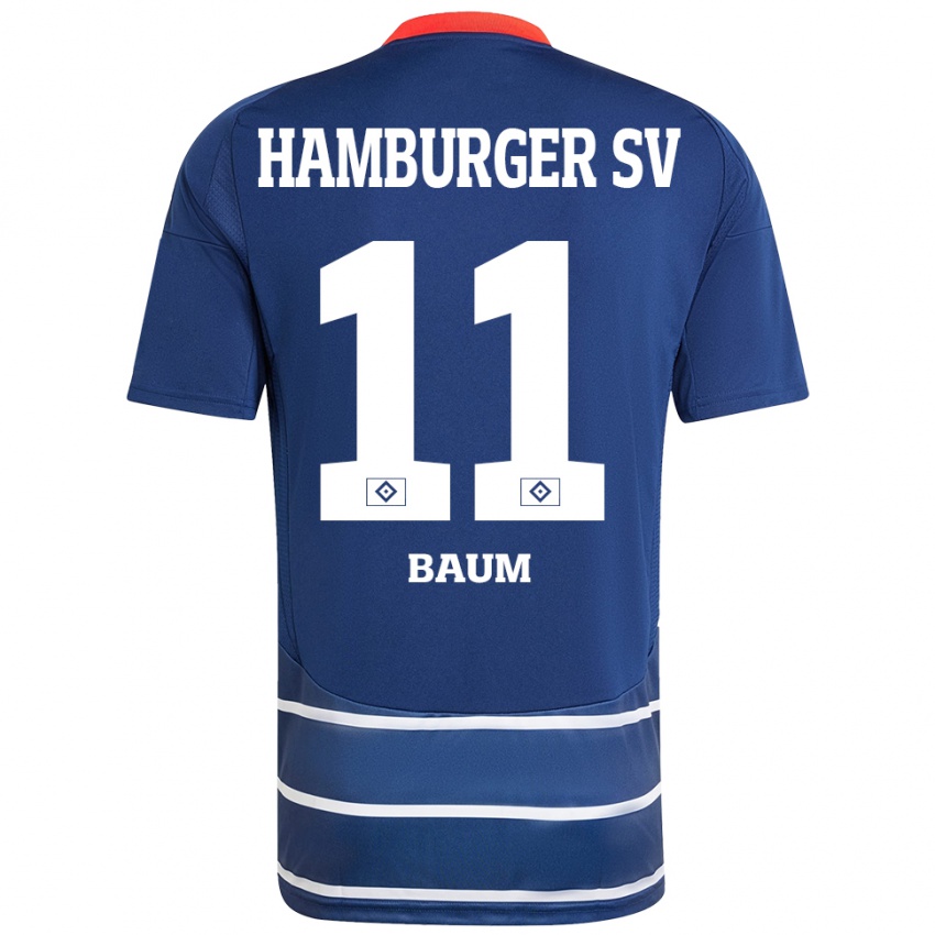 Bambino Maglia Lisa Baum #11 Blu Scuro Kit Gara Away 2024/25 Maglietta