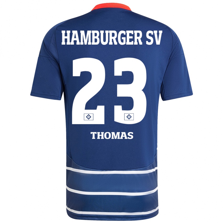 Bambino Maglia Aaliyah-Miléne Thomas #23 Blu Scuro Kit Gara Away 2024/25 Maglietta