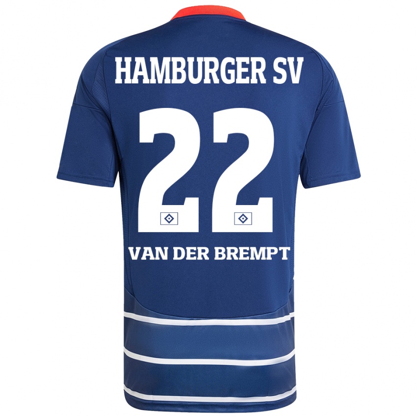 Bambino Maglia Ignace Van Der Brempt #22 Blu Scuro Kit Gara Away 2024/25 Maglietta