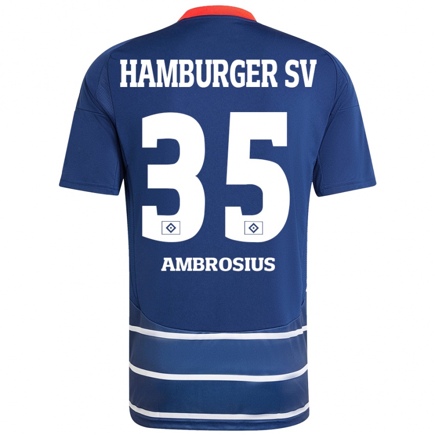 Bambino Maglia Stephan Ambrosius #35 Blu Scuro Kit Gara Away 2024/25 Maglietta