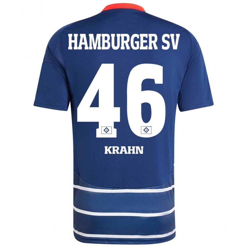 Bambino Maglia Elijah Krahn #46 Blu Scuro Kit Gara Away 2024/25 Maglietta