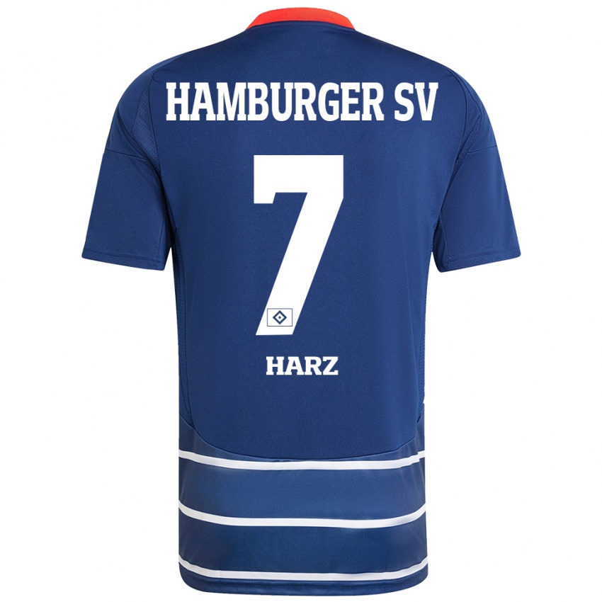 Bambino Maglia Theo Harz #7 Blu Scuro Kit Gara Away 2024/25 Maglietta